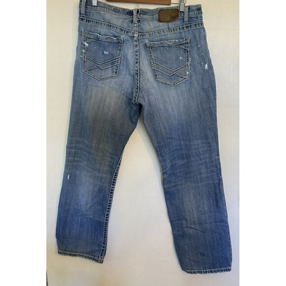 BKE Tyler Straight Leg Distress Men’s Jeans 36R With Paint Spots - Picture 11 of 11